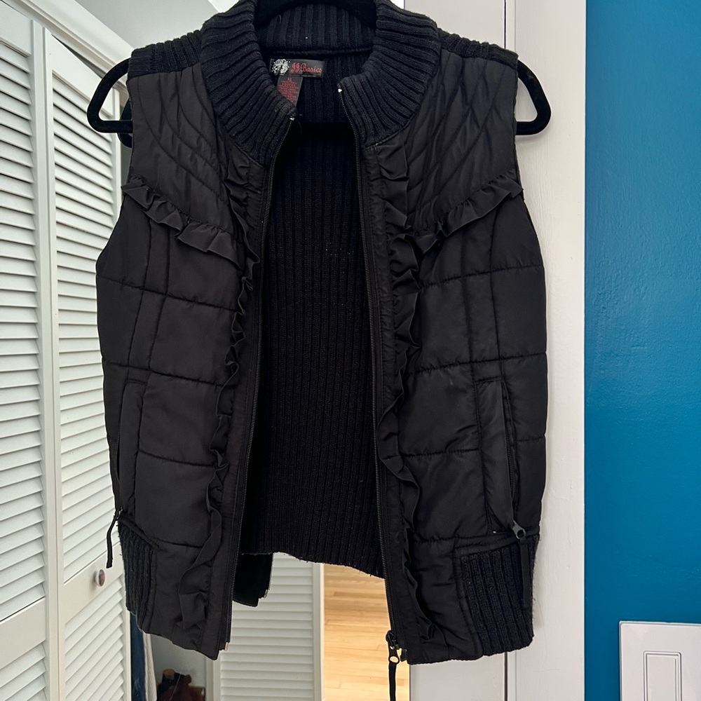 Black Knit Sweater with Textured Design